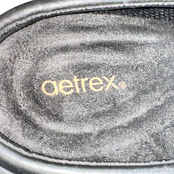 Aetrex Clogs Women's Size 7 Black Leather Slip On Comfort Shoes Mules Casual - Picture 5 of 7